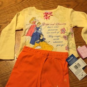New With Tags  Top from walt Disney and Short 3T